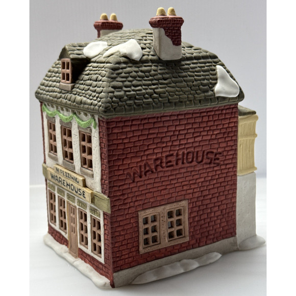 Vintage Dept 56 Dickens Village Series A Christmas Carol Fezziwig Warehouse Read - Picture 12 of 12
